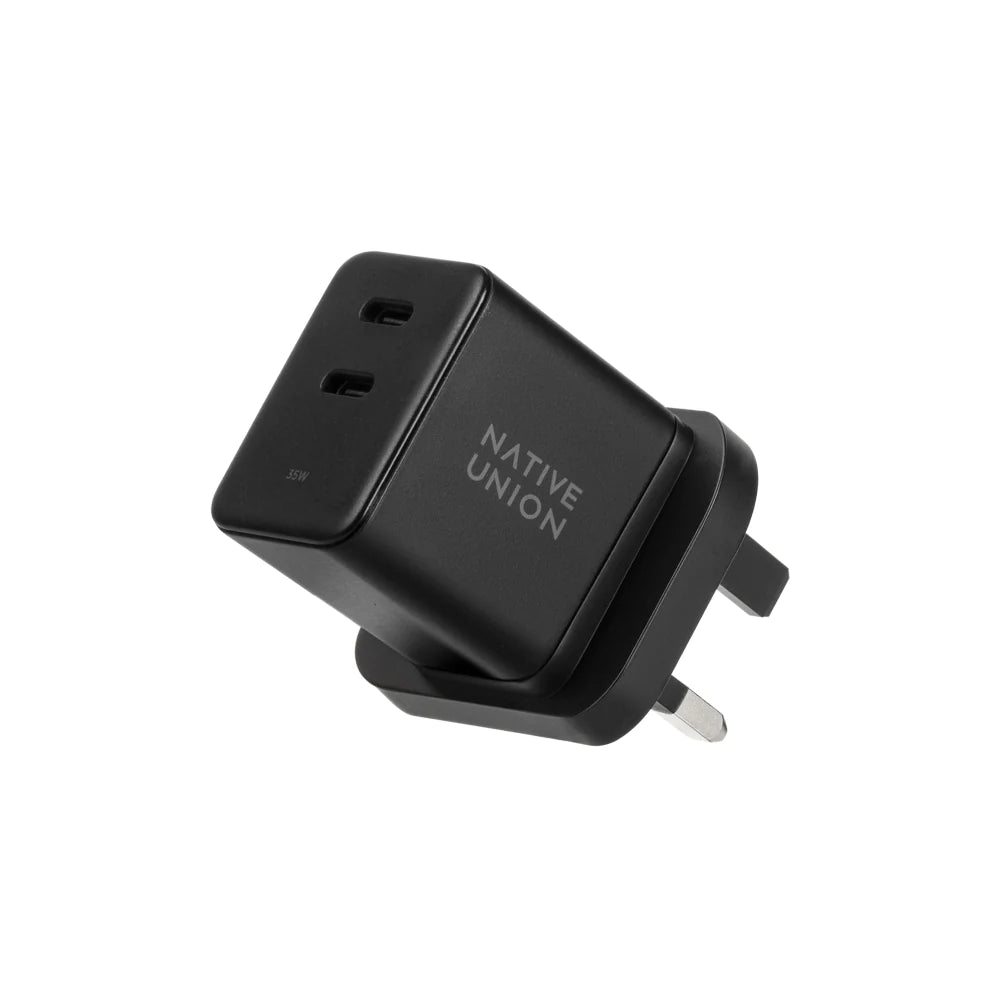 Native Union - Fast Gan Charger - PD - 35W - Dual - 2 X USBC - Black