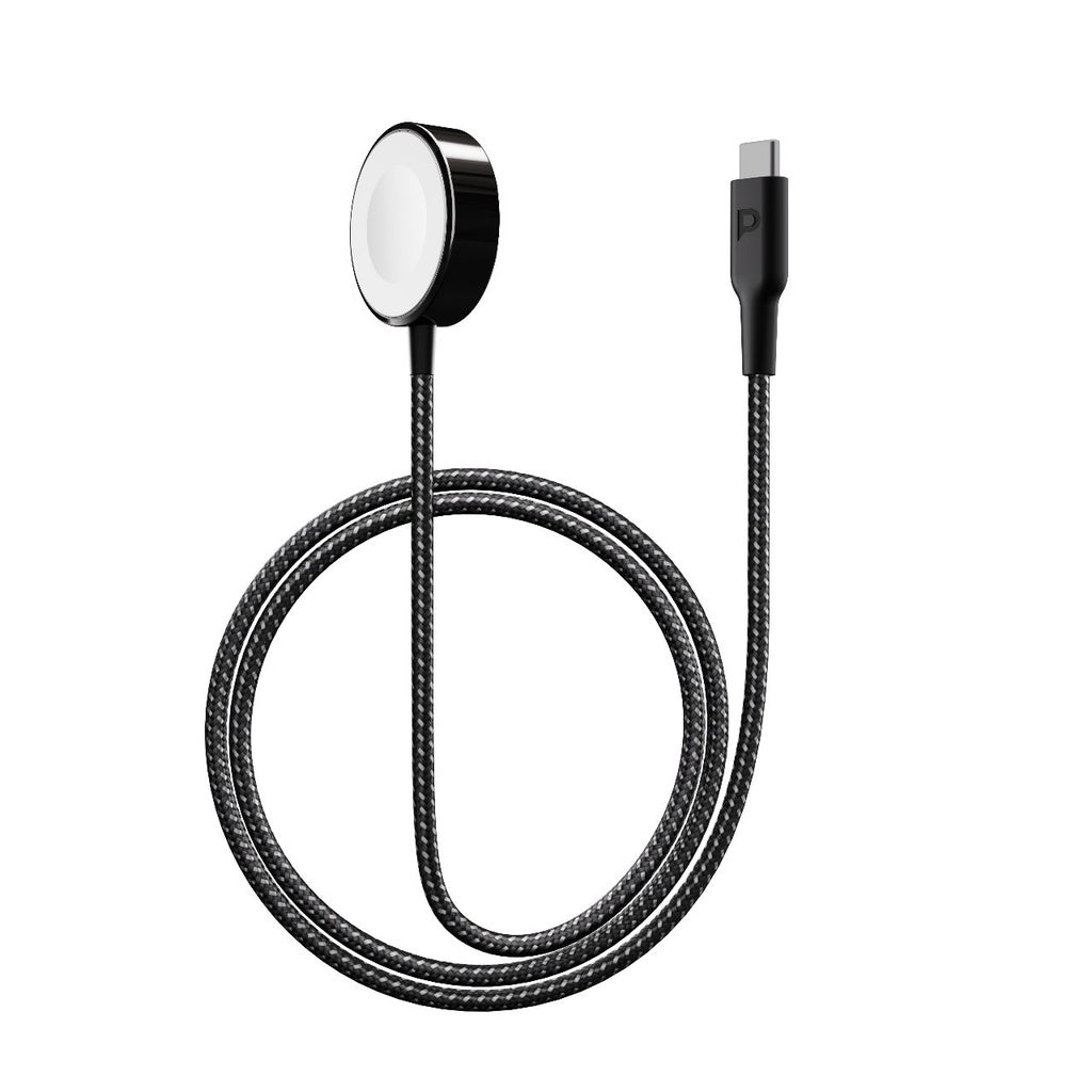 Powerology Braided Type-C Watch Charger 5W 1.2M - Black