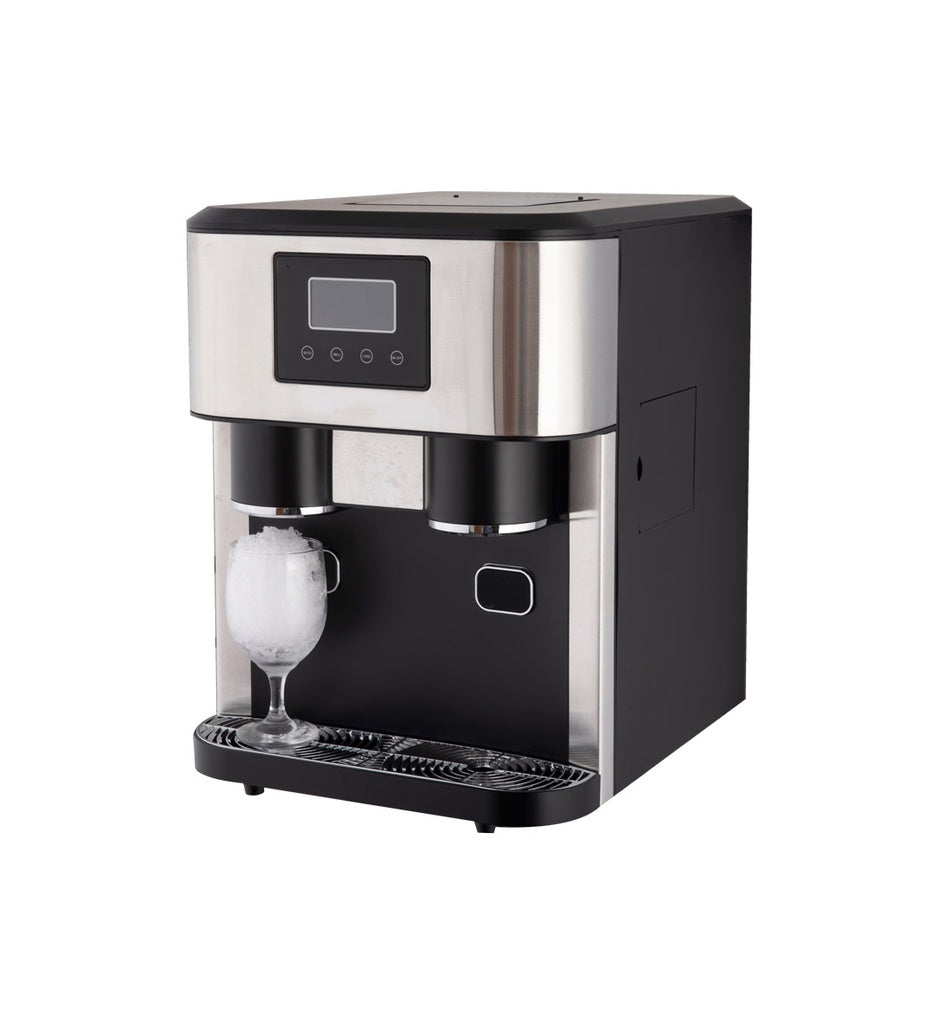 Porodo 3 in 1 Ice Maker with Crusher and Cold Water Dispenser - Black
