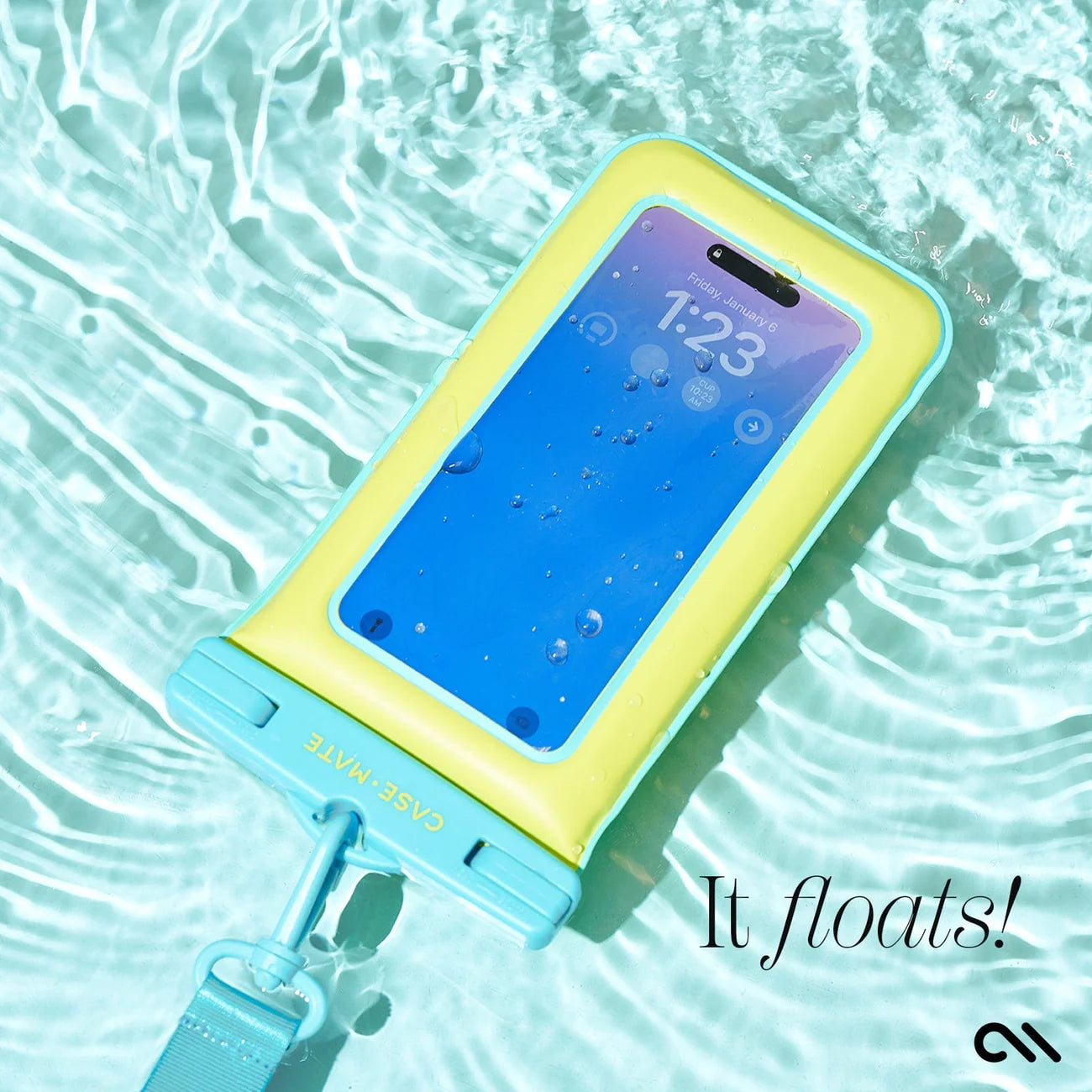 CASE-MATE - WaterProof Floating Pouch - Lime/Pool