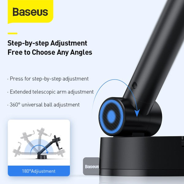 Baseus Simplism Telescopic Gravity Car Holder for The Windshield Black