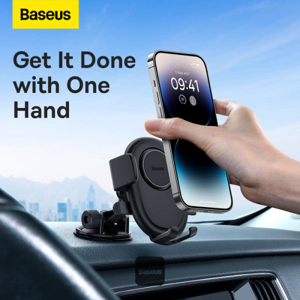 Baseus UltraControl Lite Series 2 in 1 Car Phone Holder | Auto Clamping Universal Car Phone Mount