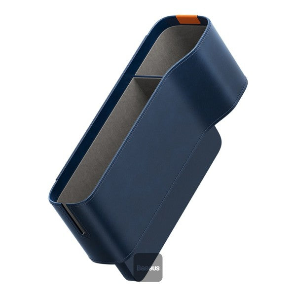 Baseus Car Seat Gap Organizer Storage Box Console with Cup Holder for Front Passenger Side and Driver Side - Marble Brown