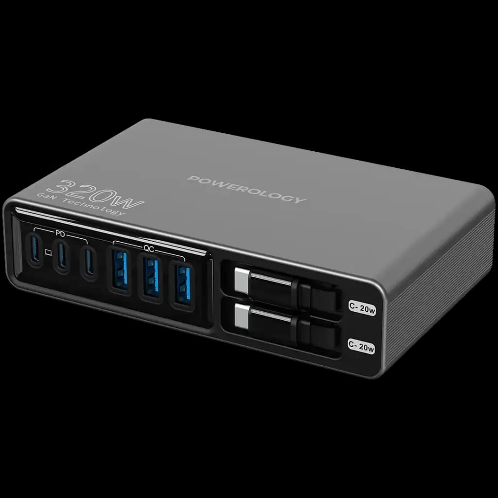 Powerology Univo Charging Station PD 100W - Black