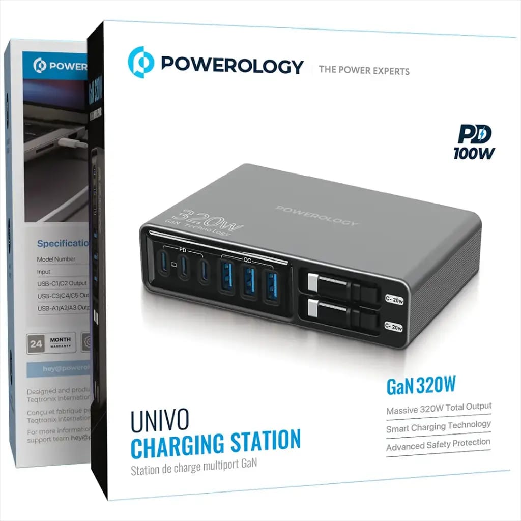 Powerology Univo Charging Station PD 100W - Black