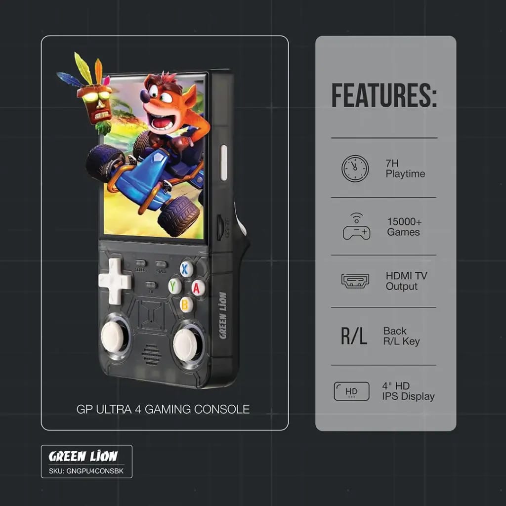 Green Lion GP Ultra 4 Gaming Console - Black