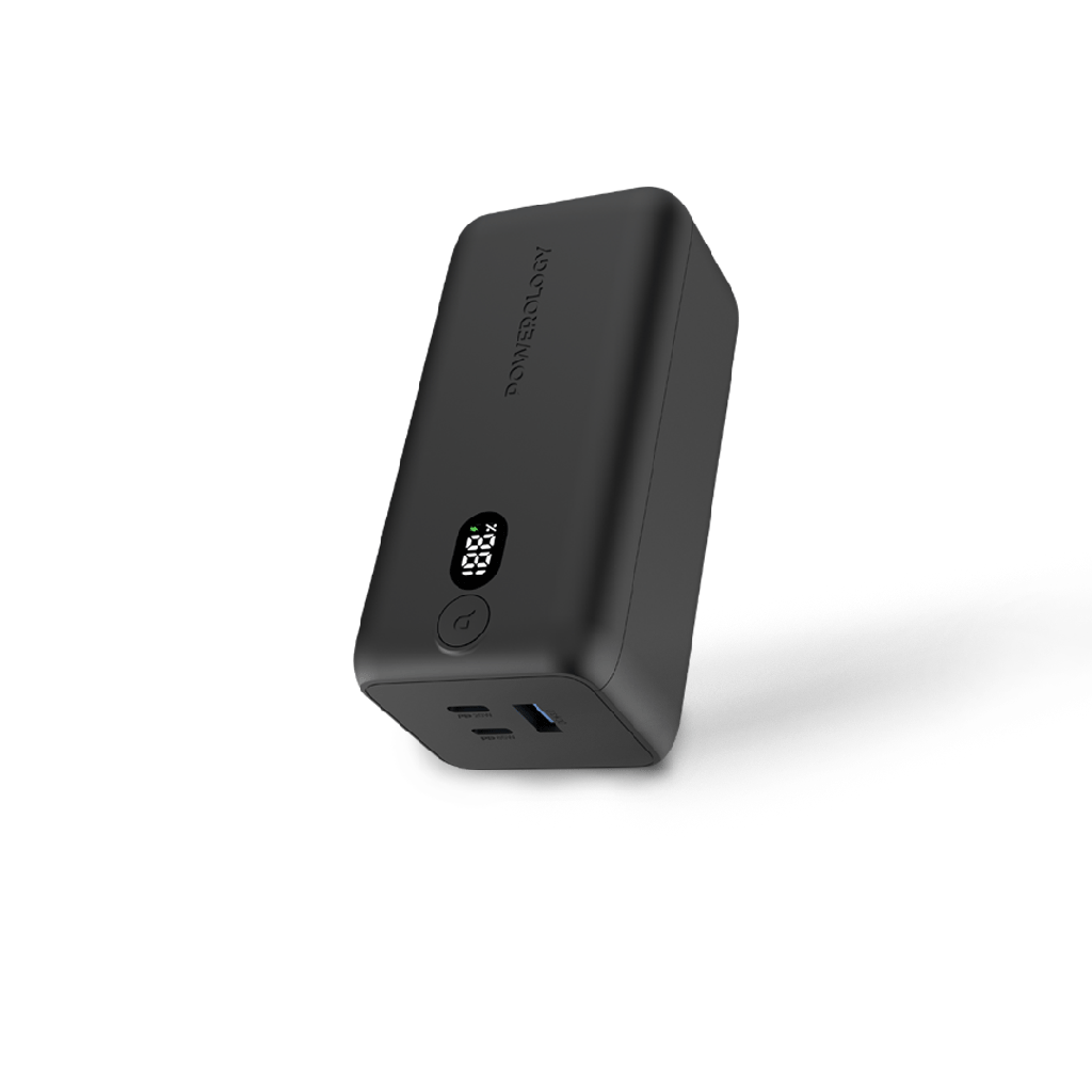 Powerology Onyx 20000mAh Dual USB-C Power Bank PD 65W