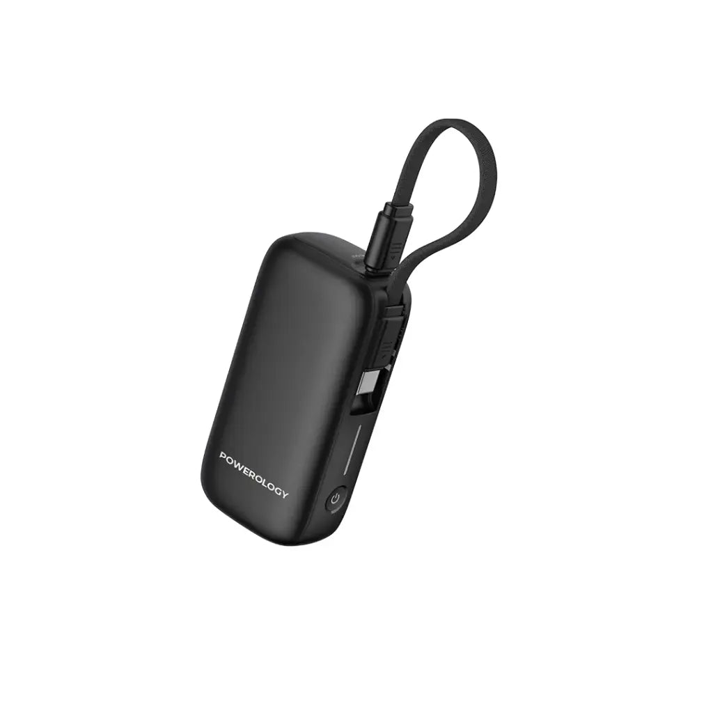 Powerology PD20W 5000mAh Power Bank Type-C Port and USB-A Port with Removable Cable