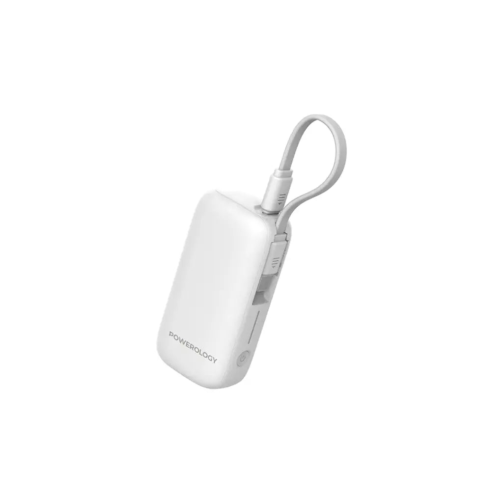 Powerology PD20W 5000mAh Power Bank Type-C Port and USB-A Port with Removable Cable