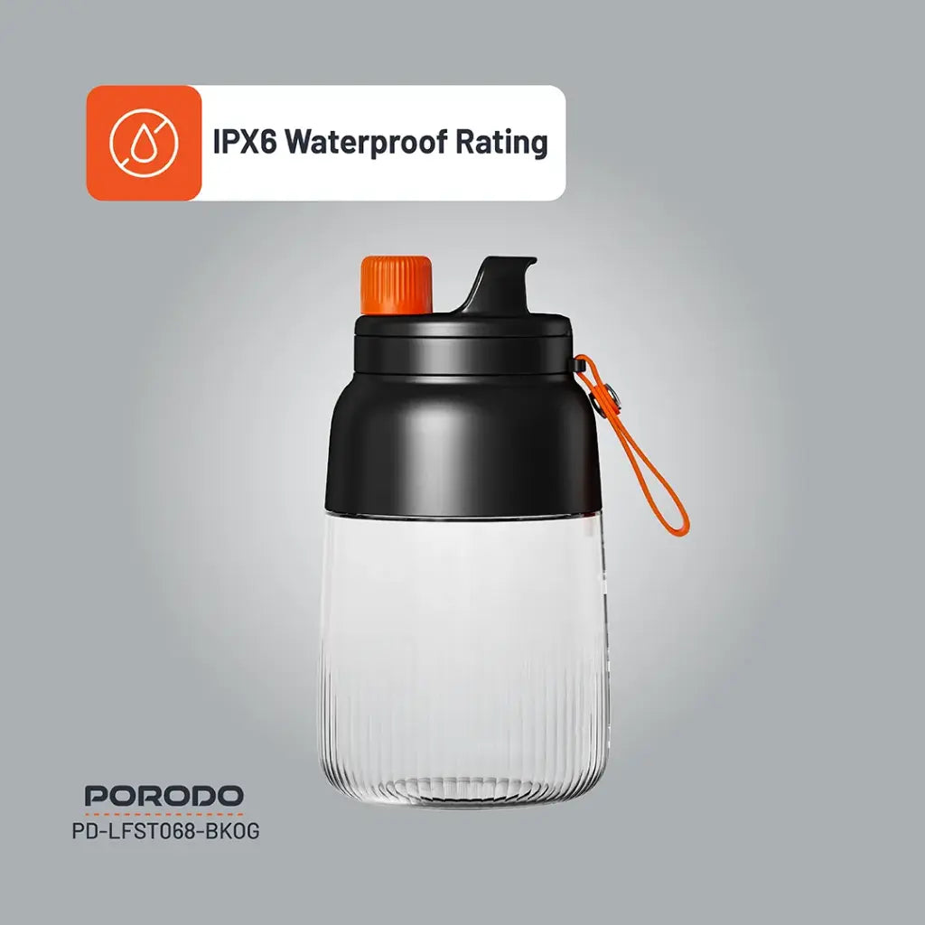 Porodo Lifestyle Blend & Sip Portable Blender - Black/Orange