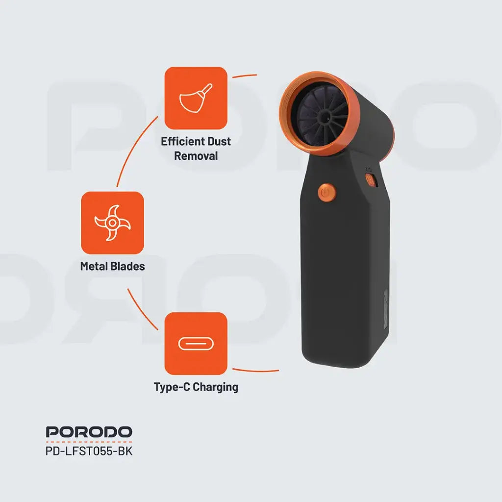 Porodo Lifestye Turbo Blower 110K RPM - Black