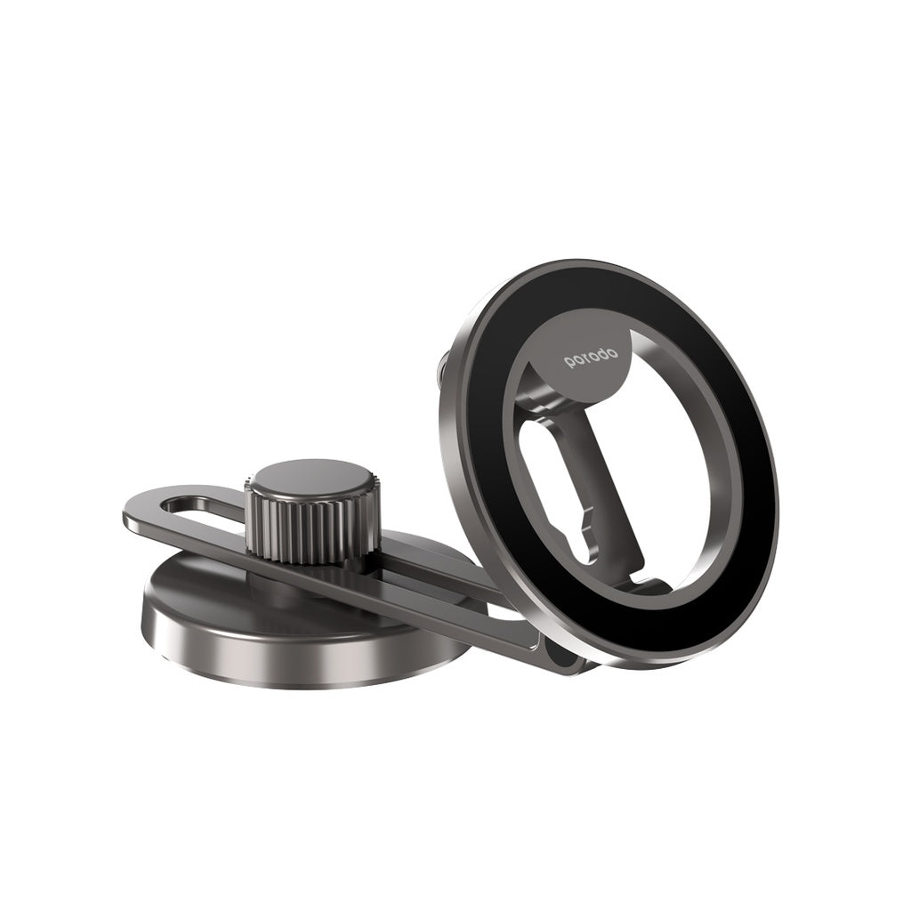 Porodo Magesafe Magnet Mount with Double folding and 360 " rotation - Black
