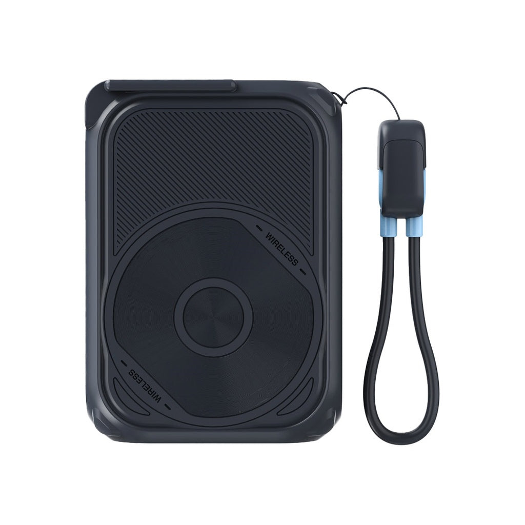Powerology Wireless PowerBank 10000 mAh With UK Conversversion Plug - Black