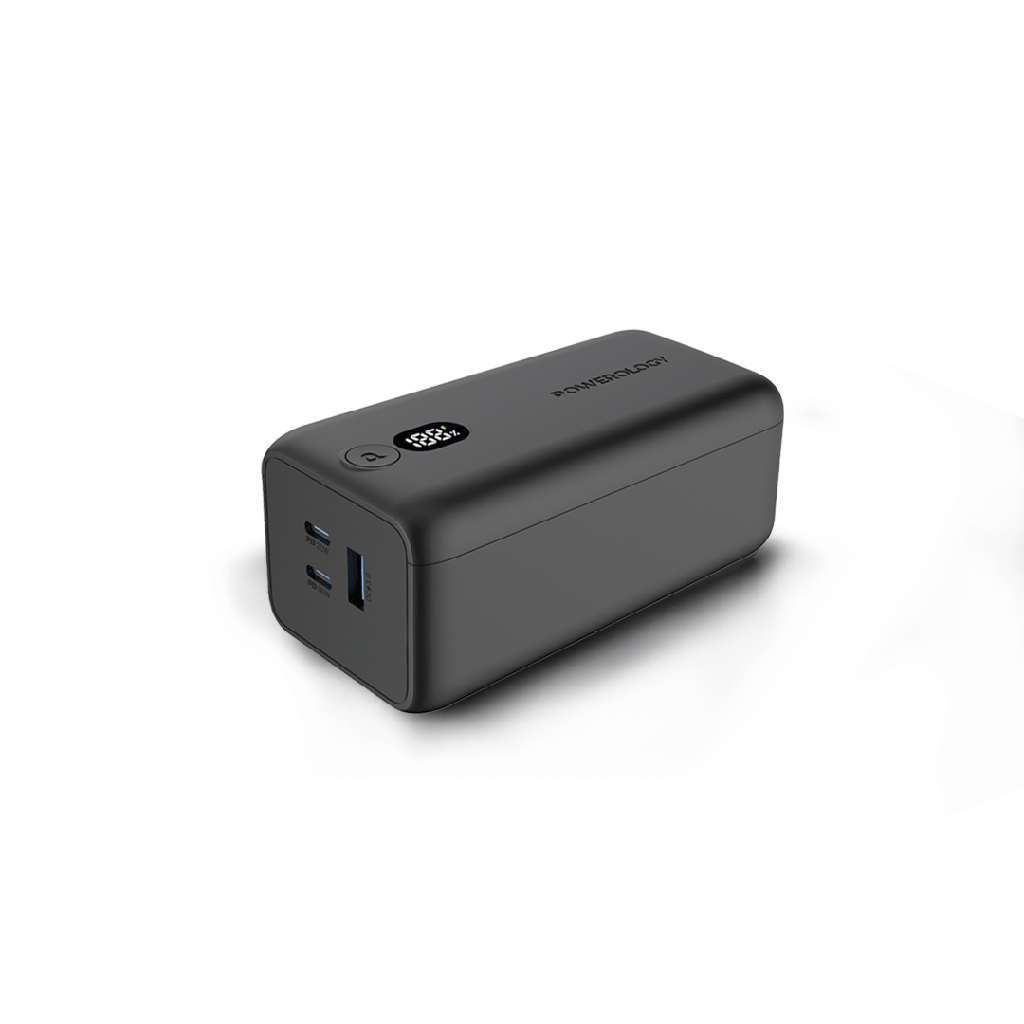 Powerology Onyx 20000mAh Dual USB-C Power Bank PD 65W
