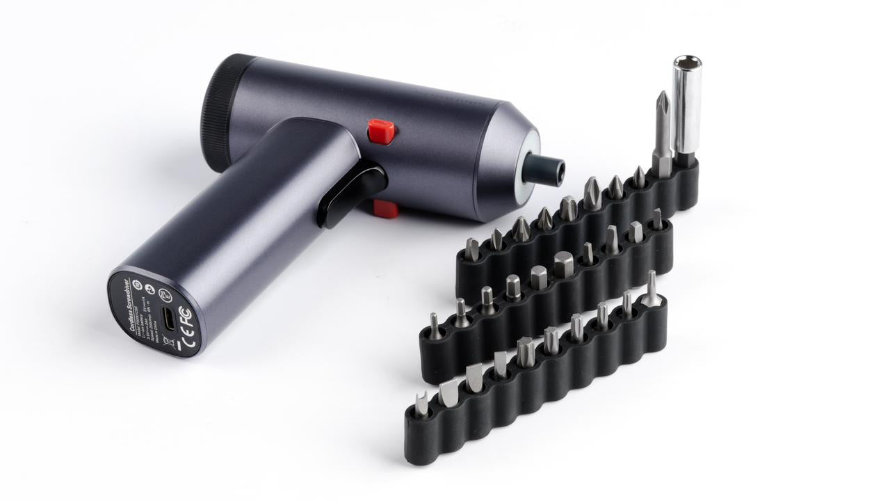 Powerology 30 in 1 Cordless Electric Screwdriver Gun with Built-In LED 2200mAh 220rpm
