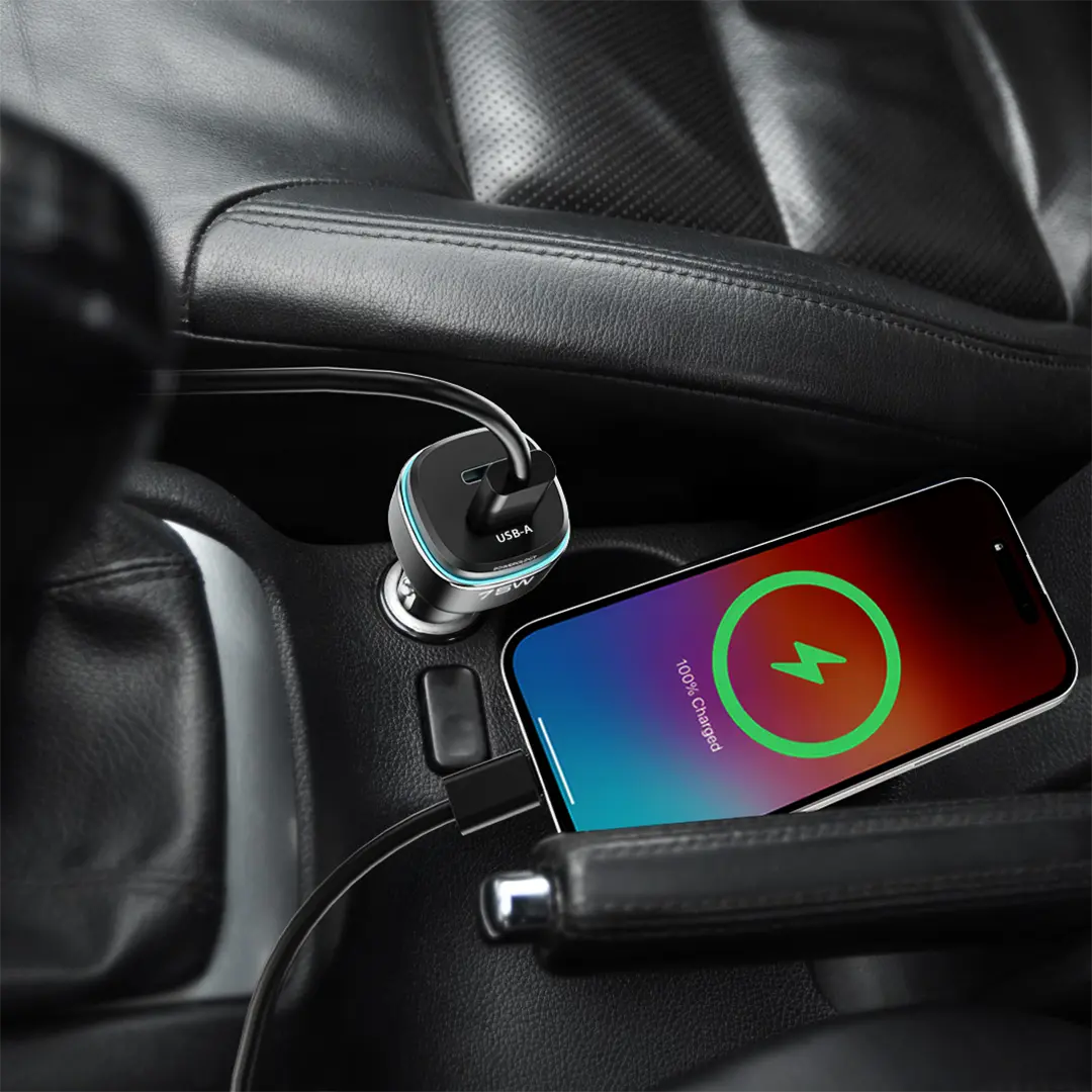 Powerology 75W Dual-Port High-Power Car Charger