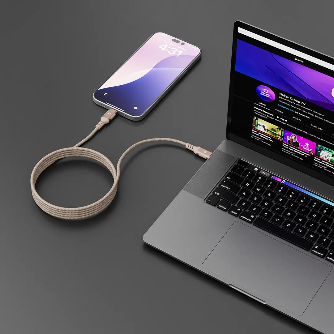Powerology - Malinka Weave Magnetic USB-C 1.2m Cable PD 60W