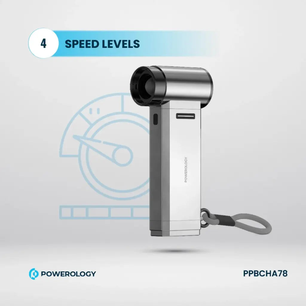 Powerology Turbo Blower 130000rpm Power Bank 4000mAh - Silver
