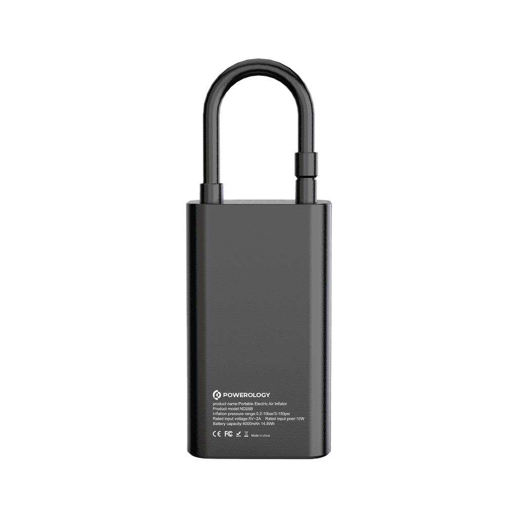 Powerology 4000mAh 3C Mini Air Pump - Black