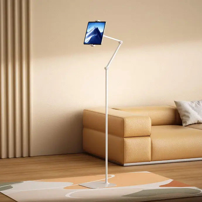 Powerology Adjustable And Rotatable Tablet Stand 170cm with Metal Base - White