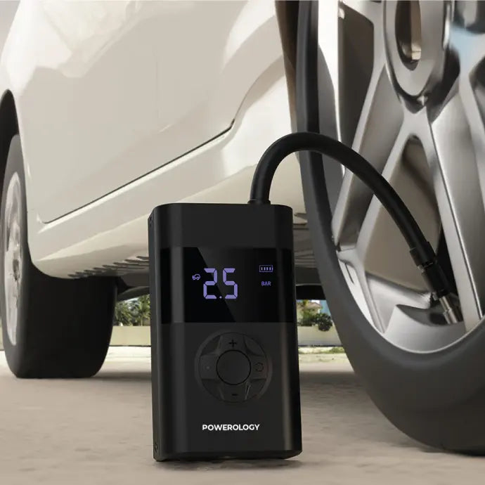 Powerology 4000mAh 3C Mini Air Pump - Black