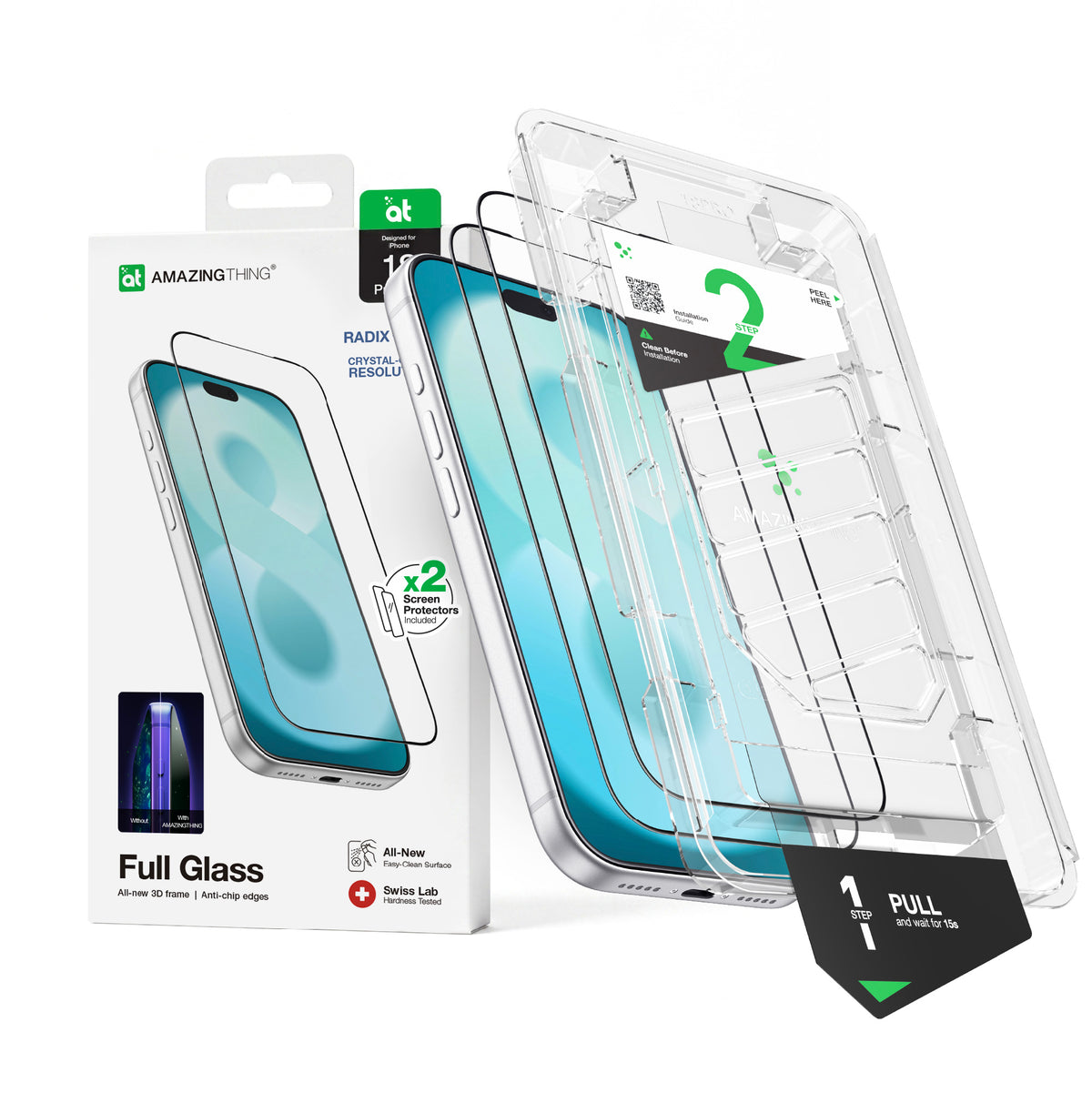 AMAZINGthing - IPhone 18 Pro Radix Care Clear Glass Screen Protection