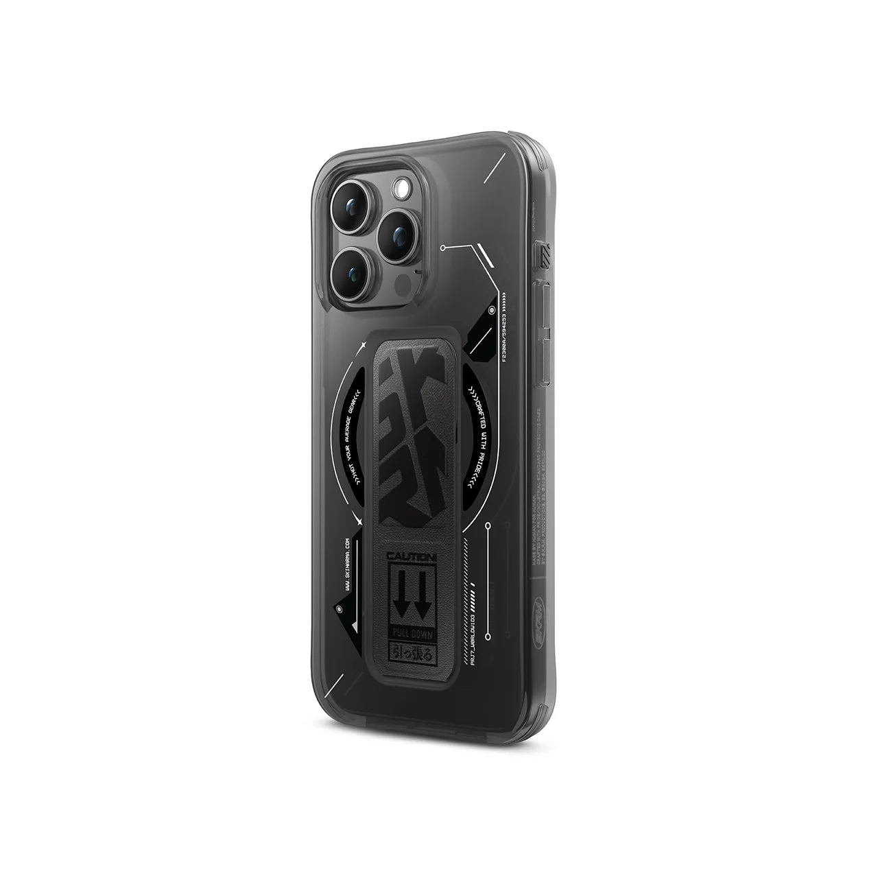 Skinarma HELIO Mag-Charge iPhone 16 Pro with Grip-Stand Titanium