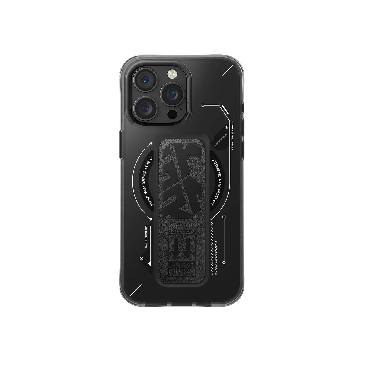 Skinarma HELIO Mag-Charge iPhone 16 Pro with Grip-Stand Titanium