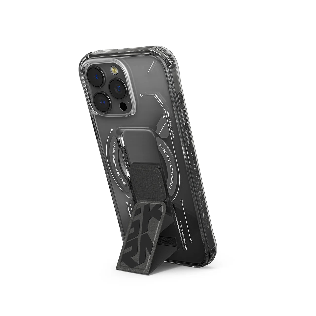 Skinarma HELIO Mag-Charge iPhone 16 Pro with Grip-Stand Titanium