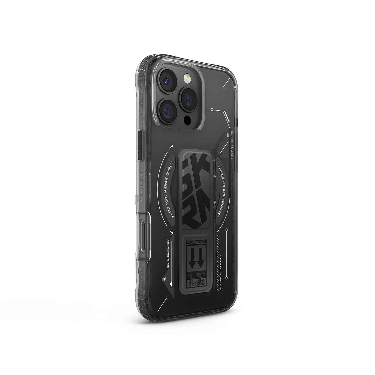 Skinarma HELIO Mag-Charge iPhone 16 Pro with Grip-Stand Titanium
