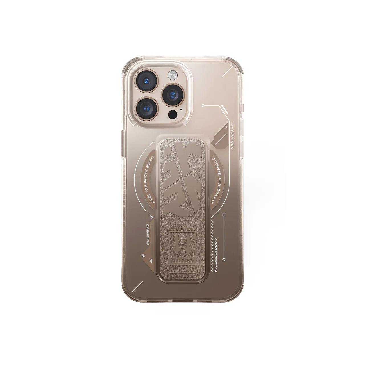 Skinarma HELIO Mag-Charge iPhone 16 Pro with Grip-Stand Titanium
