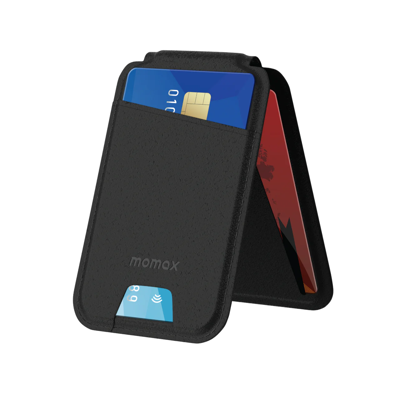 MOMAX 1-WALLET MAGNETIC CARD HOLDER WITH STAND