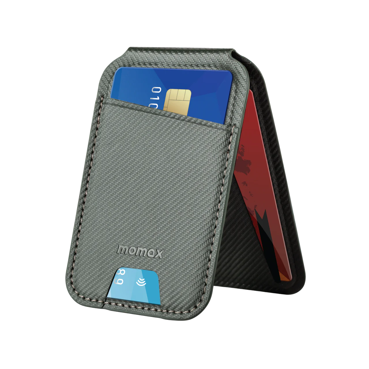 MOMAX 1-WALLET MAGNETIC CARD HOLDER WITH STAND