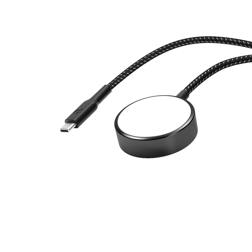 Powerology Braided Type-C Watch Charger 5W 1.2M - Black