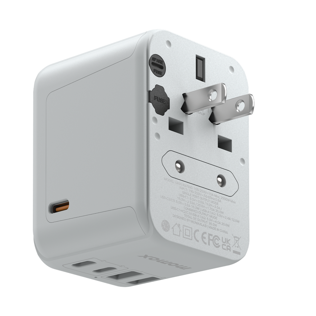MOMAX 1WORLD PD 35W 5 PORTS AC TRAVEL CHARGER