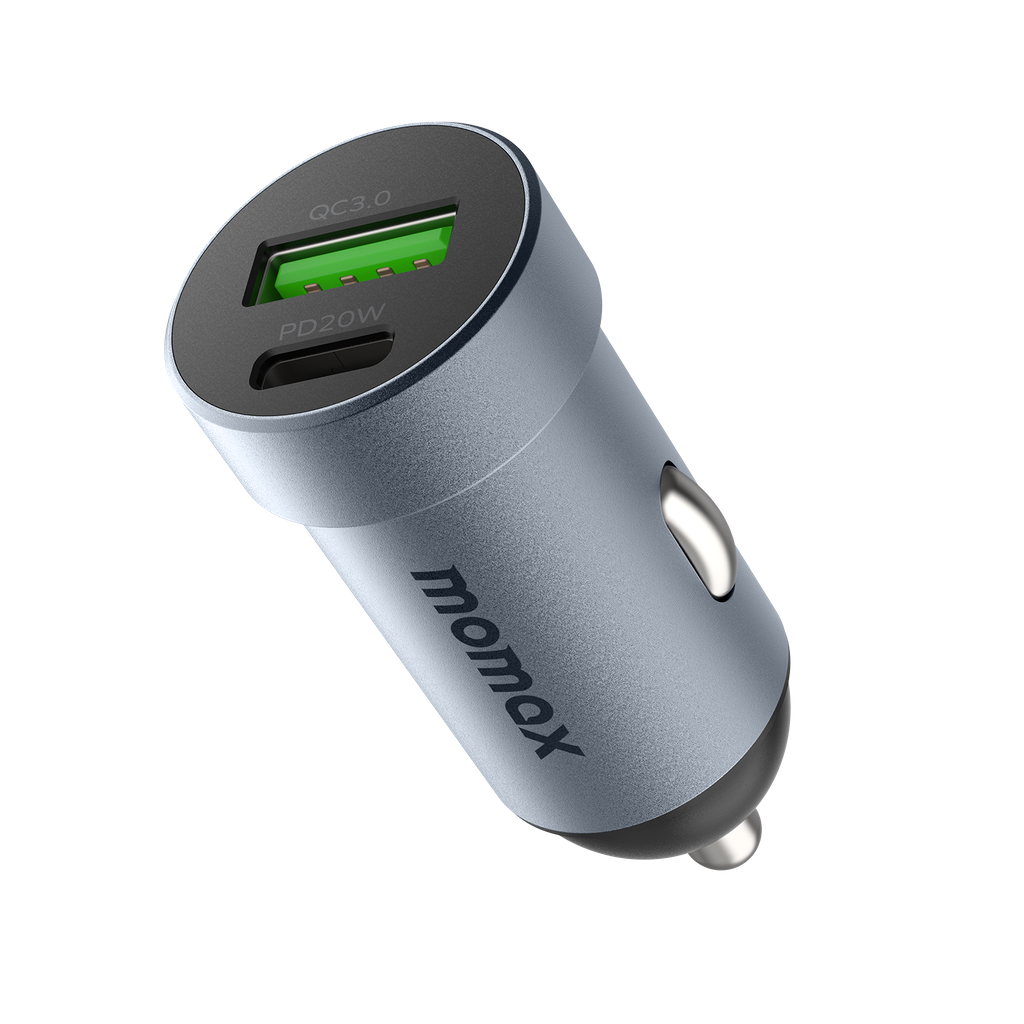 MOMAX UC12 20W DUAL PORT CAR CHARGER