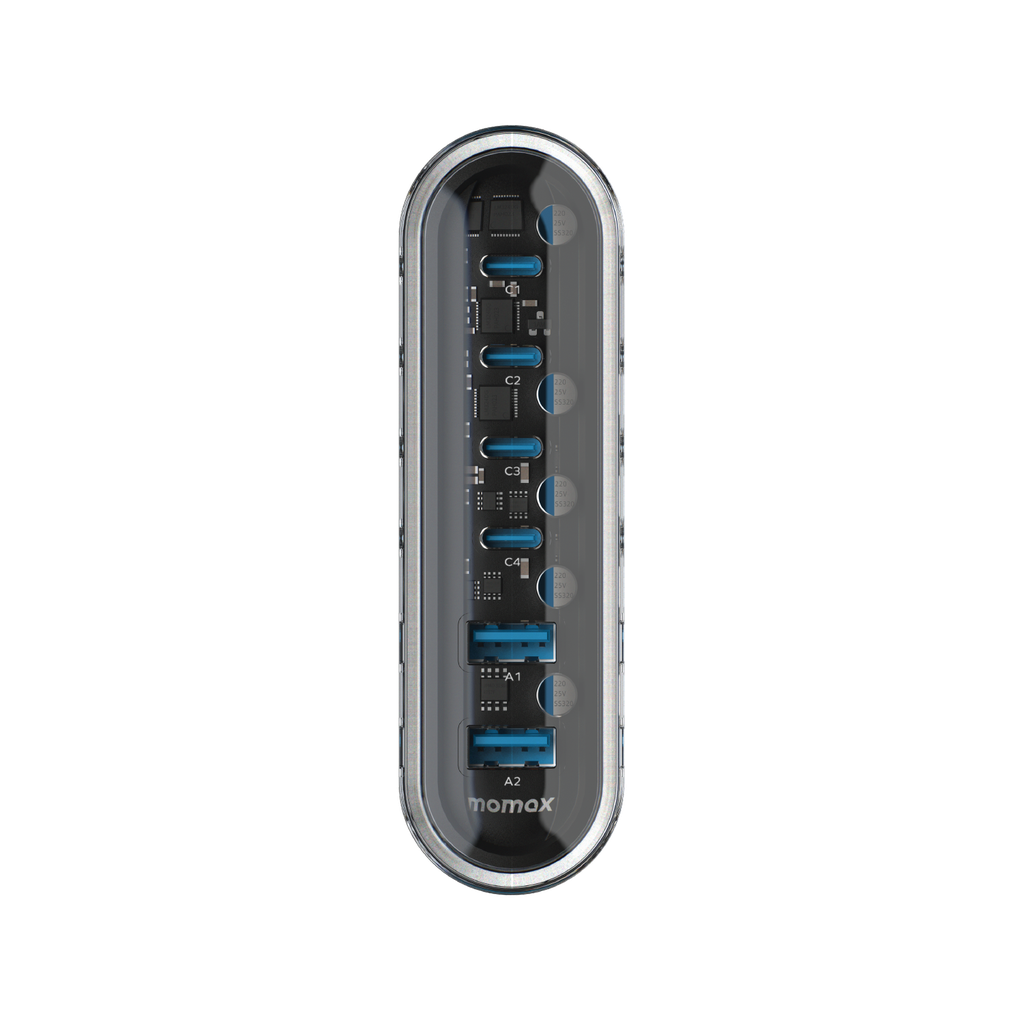 MOMAX 1-CHARGER FLOW PLUS PD 120W 6 PORTS GAN DESKTOP CHARGER