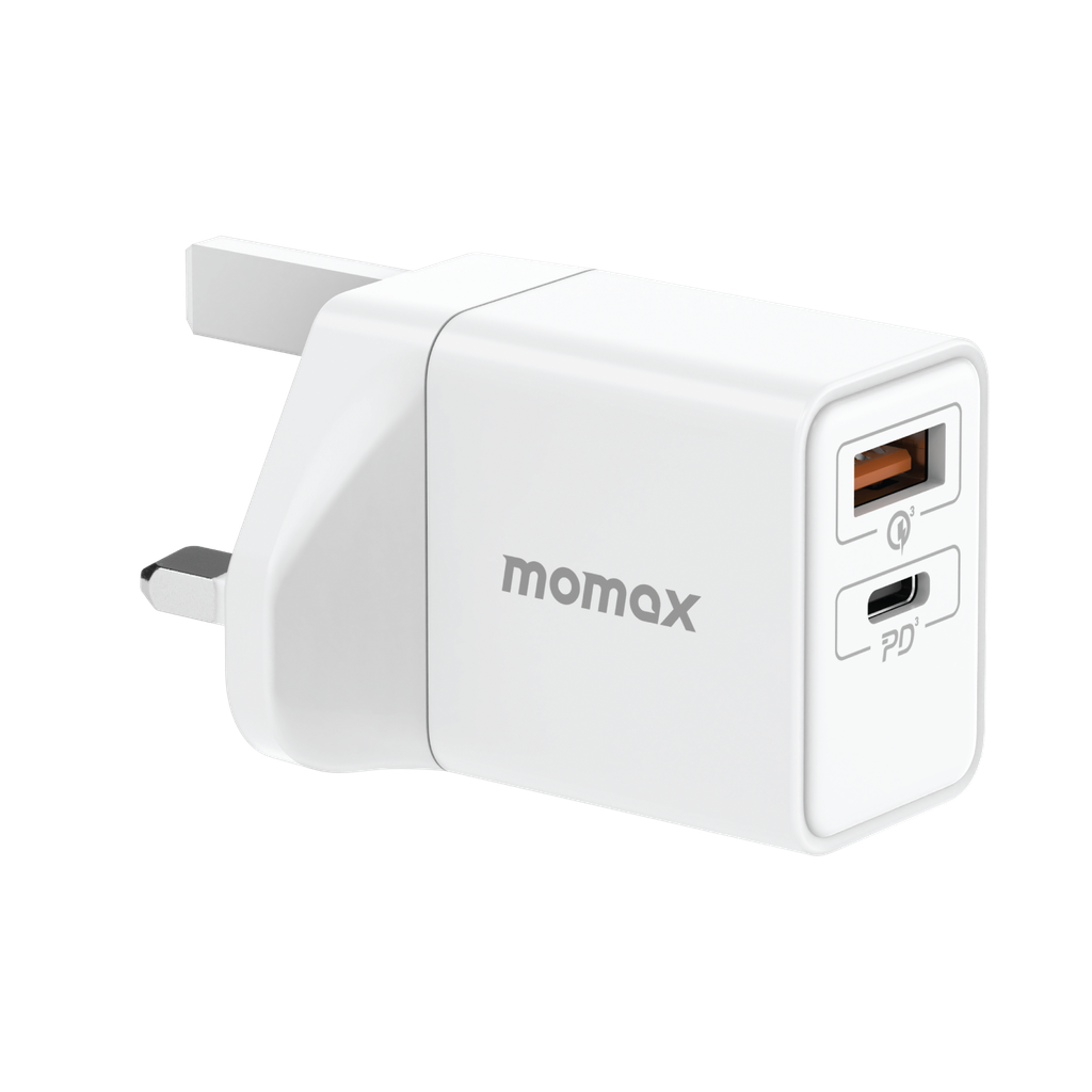 MOMAX ONEPLUG 2-PORT 25W WALL CHARGER