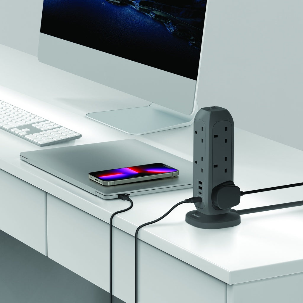 MOMAX ONEPLUG 11-OUTLET POWER STRIP WITH USB