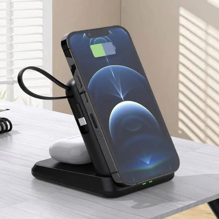 Green Lion 3 IN 1 Magsafe 10000mAh Power Bank - Black