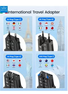 BRAVE TRAVEL 25W CHARGER GaN2 PORT TRAVEL CHARGER PD25W &QC30. FAST CHARGING