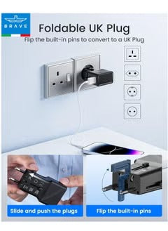 BRAVE TRAVEL 25W CHARGER GaN2 PORT TRAVEL CHARGER PD25W &QC30. FAST CHARGING