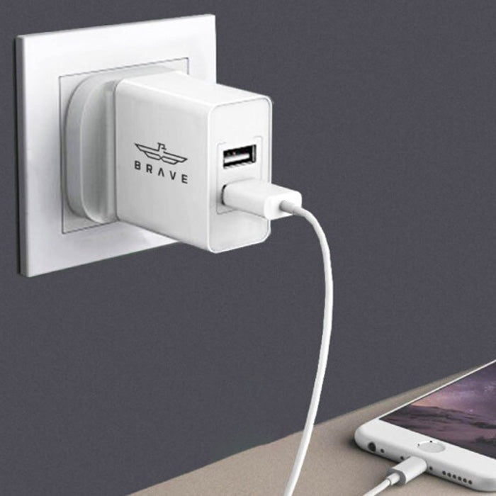 BRAVE 2 PORT USR WALL CHARGER 24W