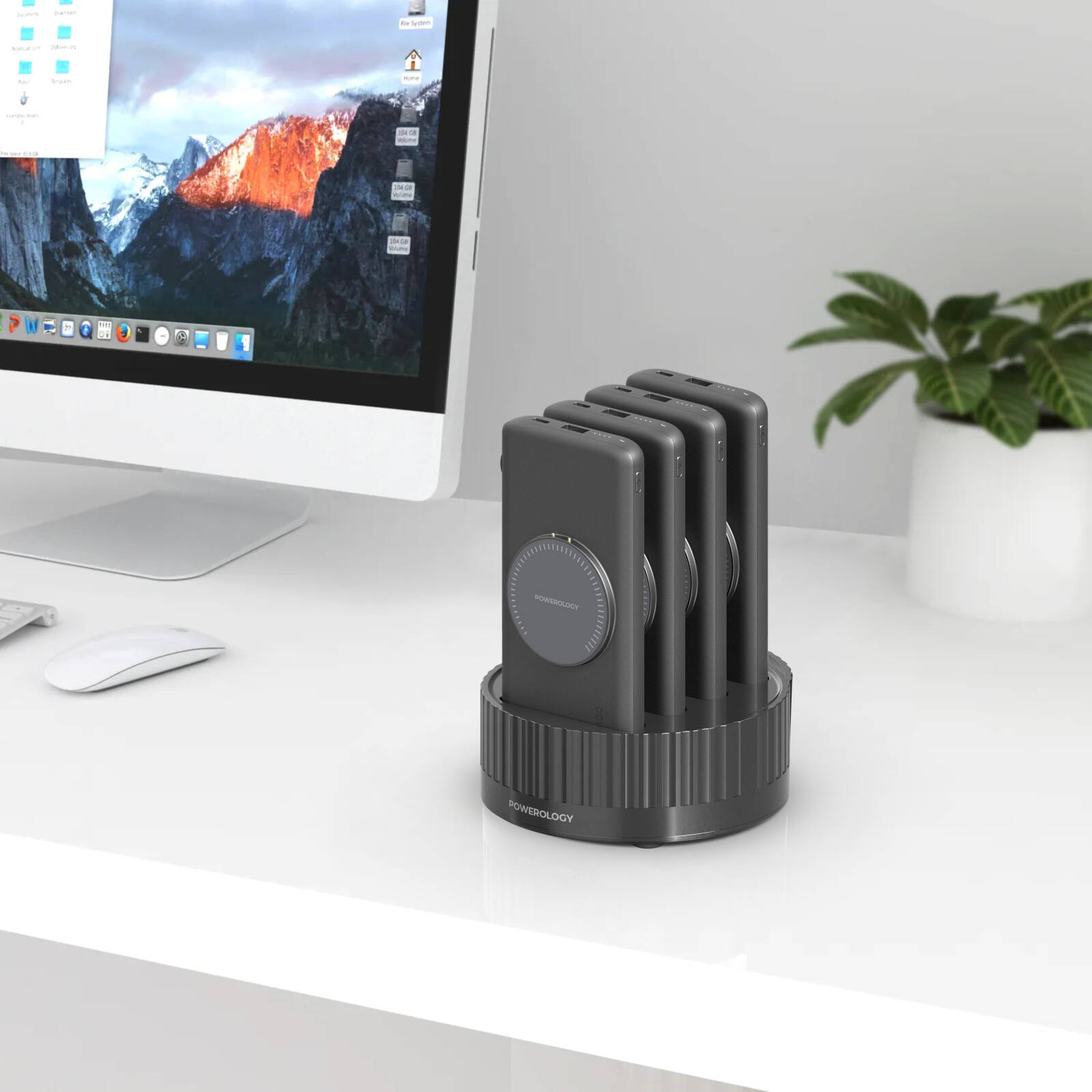 Powerology 4 in1 Station 10000mAh PD 100W QC Wireless Power Bank