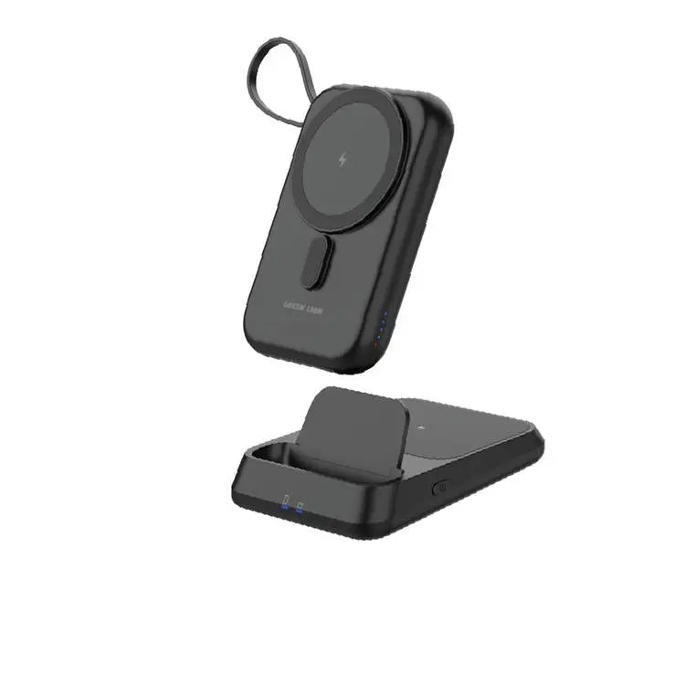 Green Lion 3 IN 1 Magsafe 10000mAh Power Bank - Black