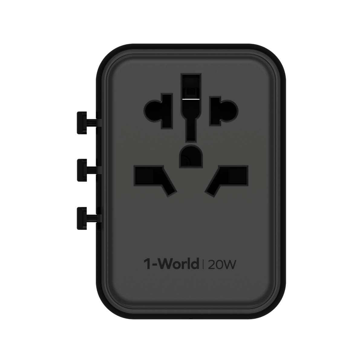MOMAX 1-WORLD 20W 3 PORT AC TRAVEL ADAPTER