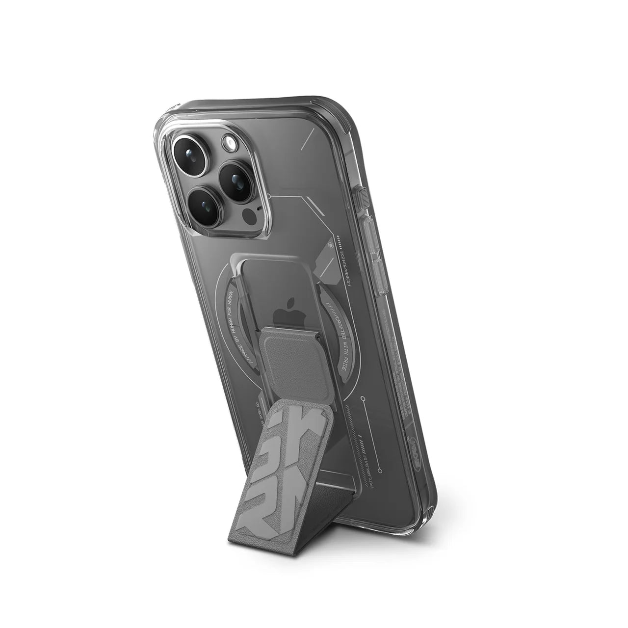 SKINARMA IPHONE 15 PRO MAX HELIO MAG-CHARGE + GRIP-STAND GREY