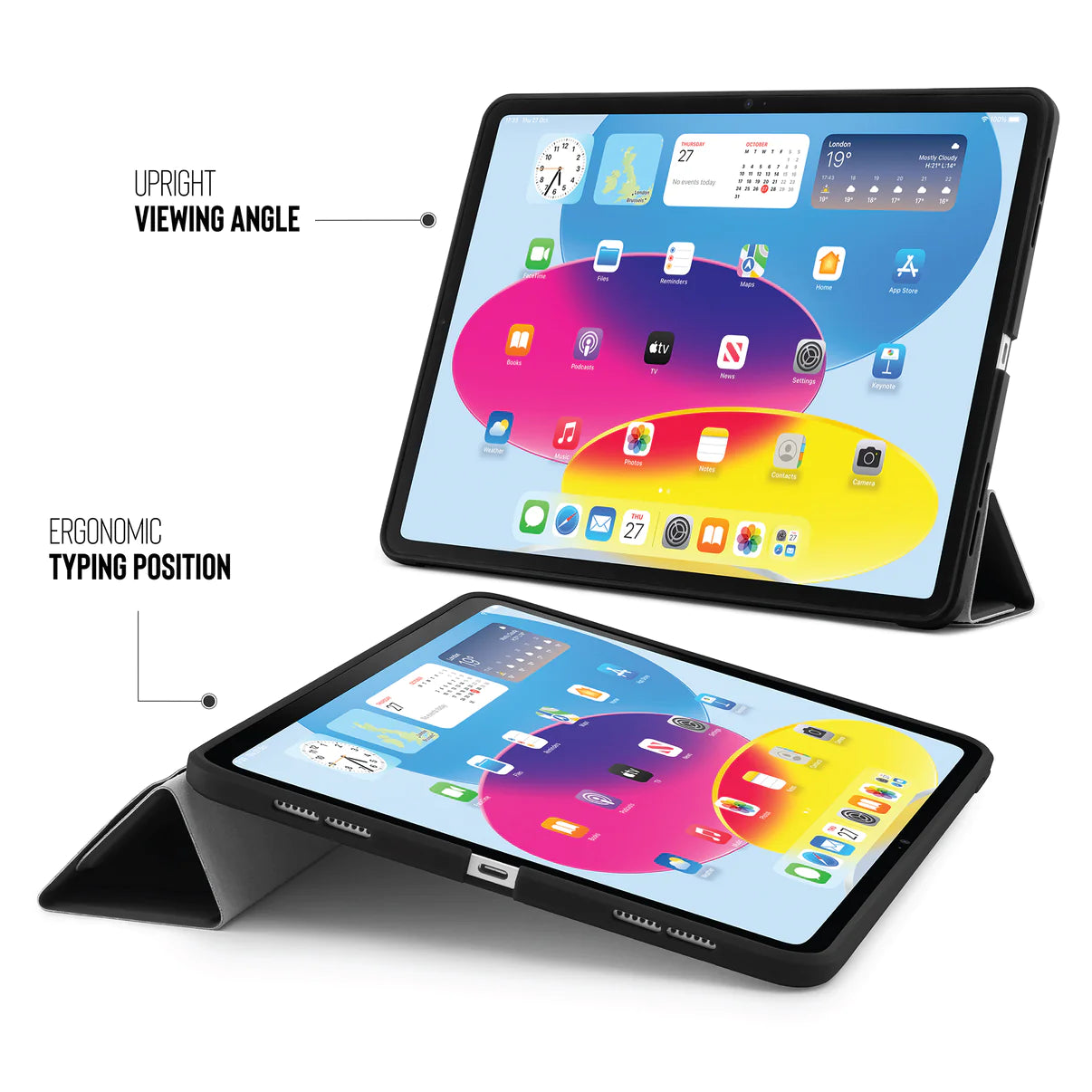 Pipetto iPad 10th Gen (2022) Origami Black