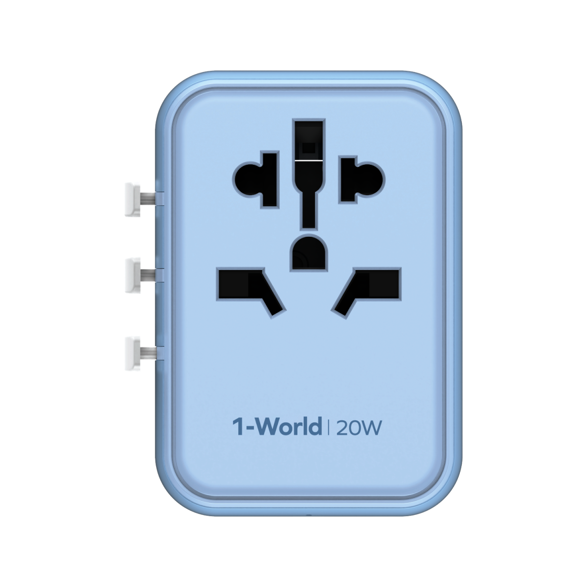 MOMAX 1-WORLD 20W 3 PORT AC TRAVEL ADAPTER