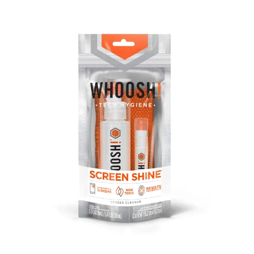 Whoosh! - Duo Screen Cleaner 100mL + 8mL with 2 Microfibre Cloths